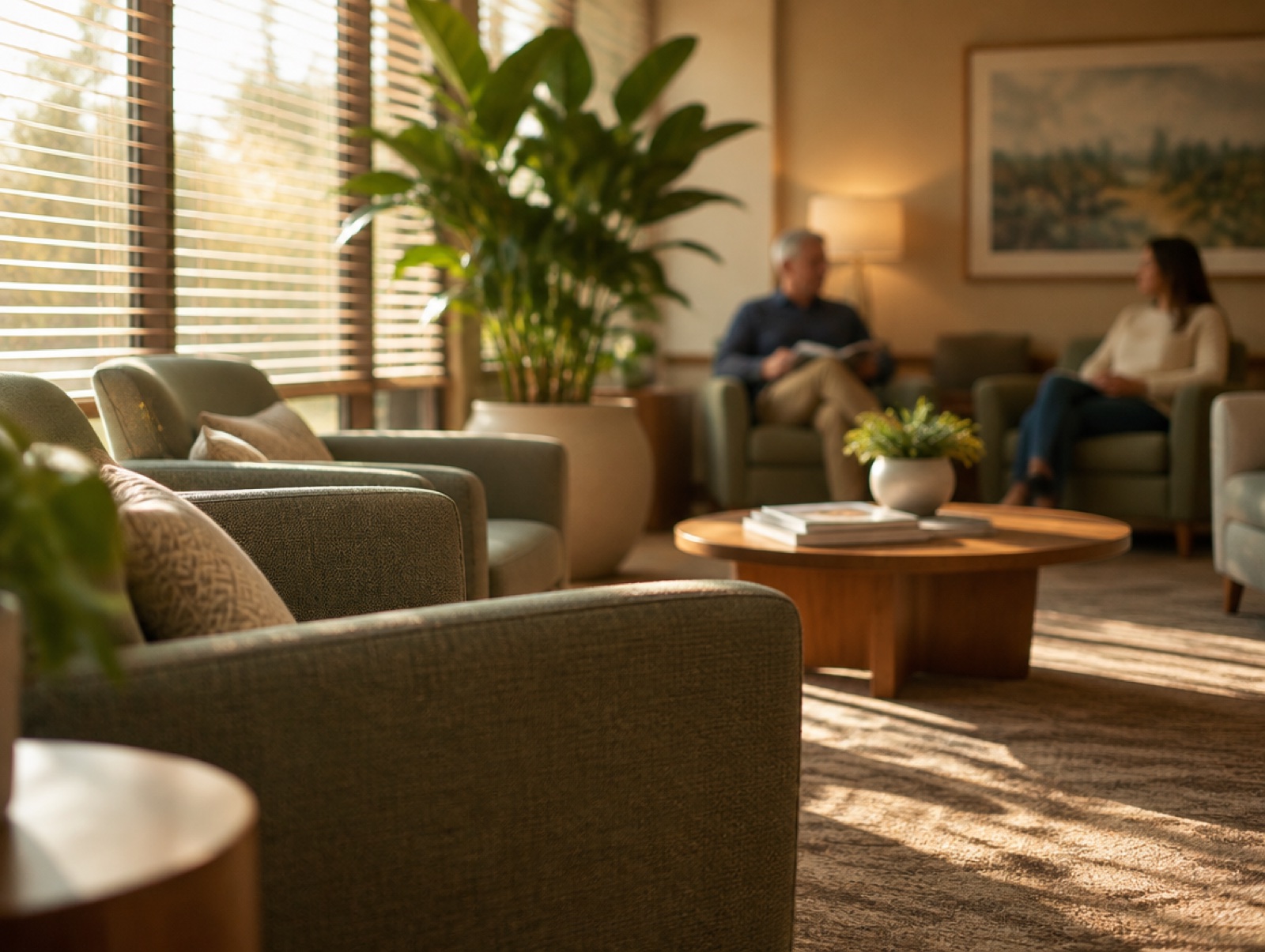 The waiting area